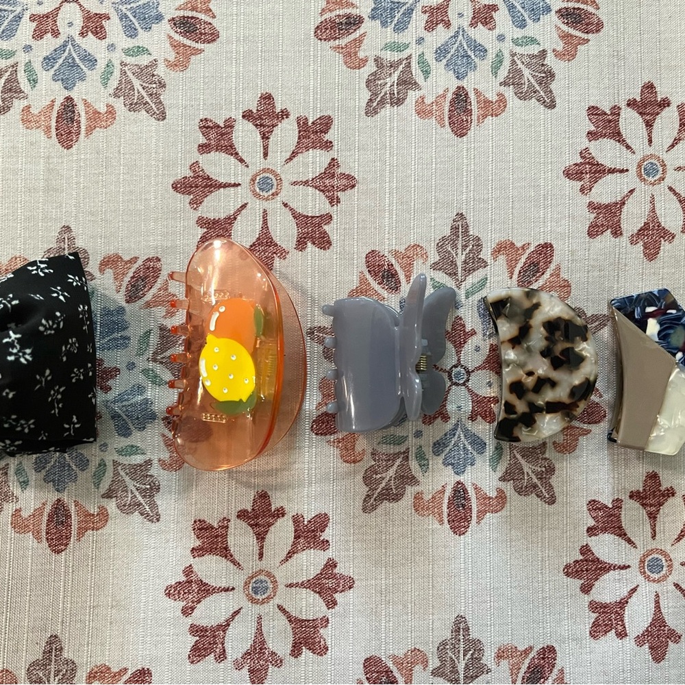 Bundle of 5 Hair Clips, Anthropologie, Universal Thread, LouLou and Boutique